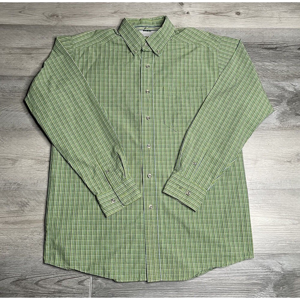 Ariat Pro Series Mens Long Sleeve Western Shirt Green/Blue US M